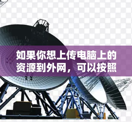 如果你想上传电脑上的资源到外网，可以按照以下步骤操作