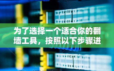 为了选择一个适合你的<strong>翻墙</strong>工具,按照以下步骤进行