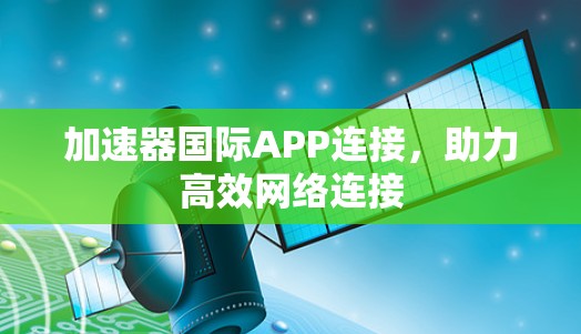 加速器国际APP连接,助力高效网络连接