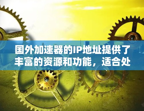 国外加速器的IP地址提供了丰富的资源和功能,适合处理多种任务。以下是对这些加速器的详细介绍